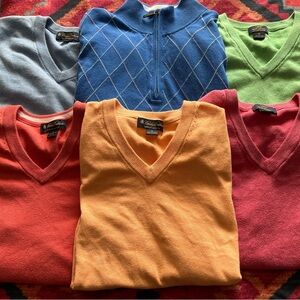 Brooks Brothers Lot of 6 Men’s Medium Sweater Vests - Assorted Colors